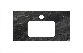 Kerama Marazzi Спец.декораивное изделие для раковин, встраиваемых сверху 80 см Риальто темный серый лаппаированный